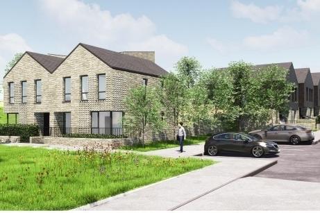 An artist's impression of some of the new homes.