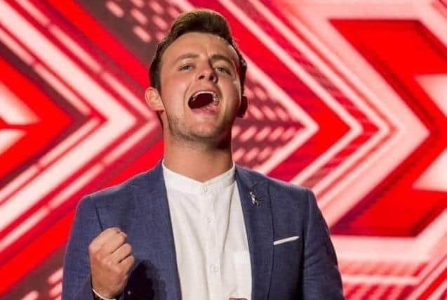 Conor McGinty performing on the X Factor.