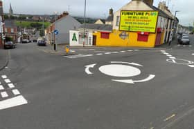 Two button roundabouts at a busy junction connecting the Creggan, the Bogside and Derry city centre have received a fresh lick of paint following concerns that they had become difficult to see.
