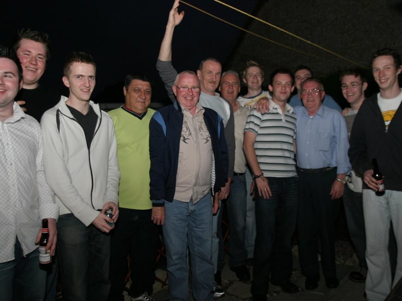 Sean Deery with friends and family.