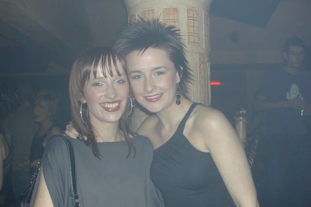 Enjoying a night out at Earth in January 2004.