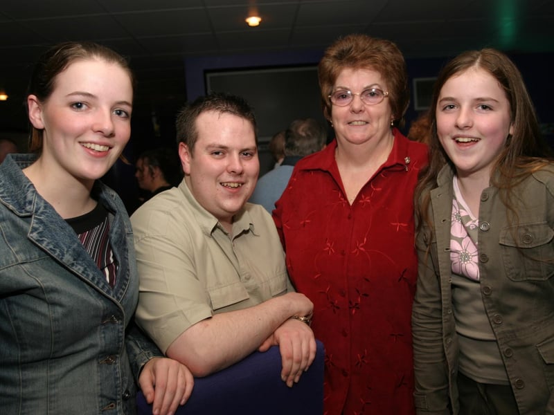 Aine McDaid, Connor McCallion, Marie and Charlene McDaid:Derry parties from November 2003
