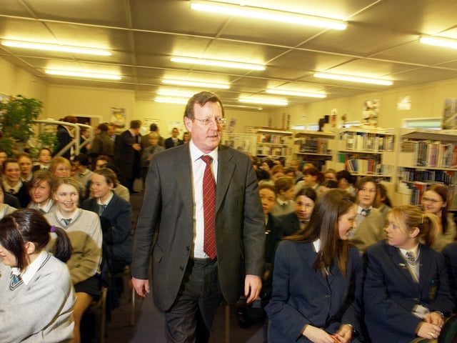 David Trimble at Thornhill College to give a talk on politics.