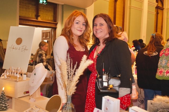 Natasha Hannaway and Louise O'Grady from Adoire & Edan jewellery at the Derry Business Collective’s Christmas Market in St Columb’s Hall on Sunday.