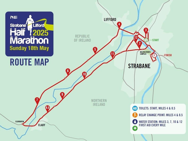 The marathon starts from Meetinghouse Street, Strabane at 9:30 am on May 18.