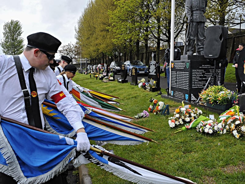 The IRSP held their annual Easter Commemoration at the IRSM Monument in the City Cemetery on Saturday.  Photo: George Sweeney