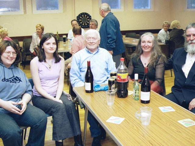 At the Bishop Street reunion were L/R:- Ciara Bradley, Elizabeth Flanagan, Patrick Flanagan, Valerie McLaughlin and Hugo Meenan. 050603HG18