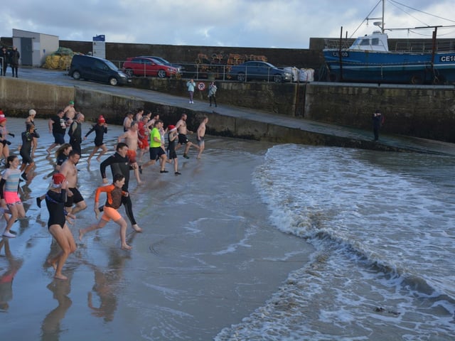 Malin Head Community Christmas Day Swim at Portmor Beach.
