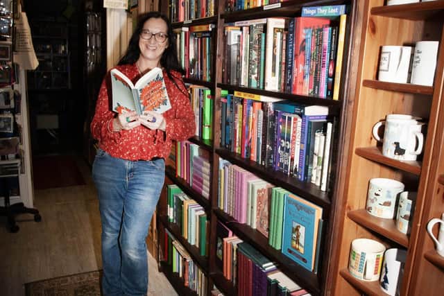 Jenni Doherty in Little Acorns Bookstore
