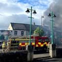 Firefighters battle a major blaze in Limavady Town Centre. Picture Chris Arthur/McAuley Multimedia