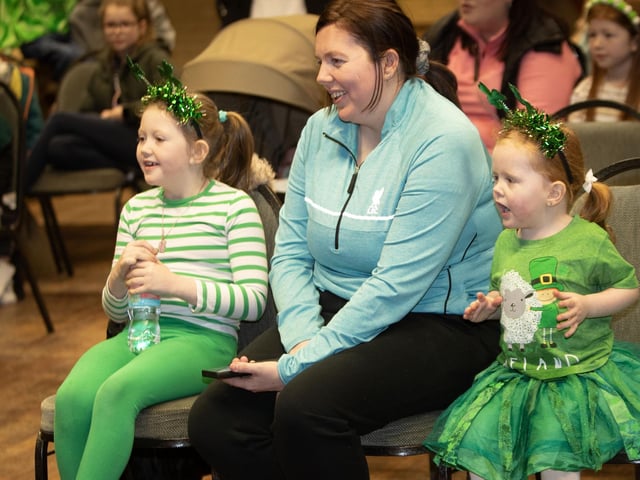 One of the many families enjoying Parky The Migician at Saturday's Feile Springtime Shenanigans. : .