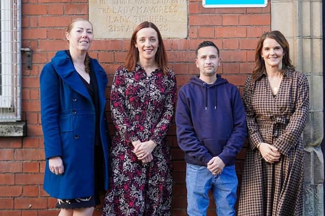 (L-R): Dr Lisa Byers, Senior Principal Pharmaceutical & Controlled Drugs Accountable Officer, DoH; Katherine Kidd, CPNI; Michael Main; Dr Joy Watson, Belfast Trust.