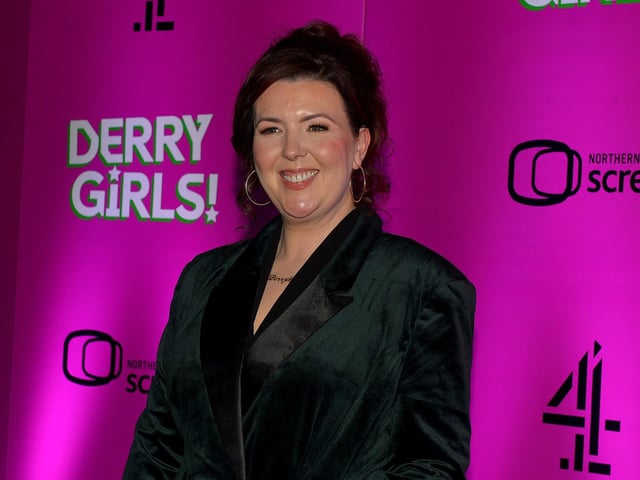 Creator and writer of Derry Girls Lisa McGee, pictured at the world premiere screening of Derry Girls season 3 in the Omniplex Cinema. Photo: George Sweeney.  DER2214GS – 019