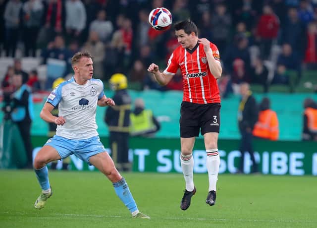Defender Ciaran Coll has played in a number of positions already this season for Derry City.