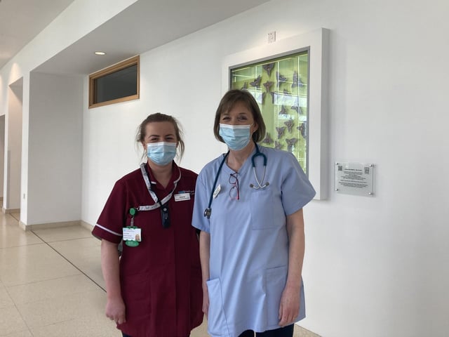 Health service workers celebrating International Women's Day at the Western Trust