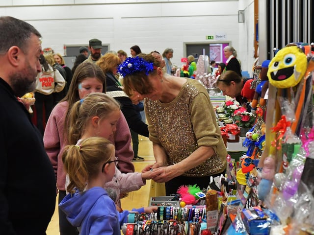 There were seventy stall holders, selling a variety of gifts, at St Marys College Christmas Craft Fair on Saturday.  Photo: George Sweeney