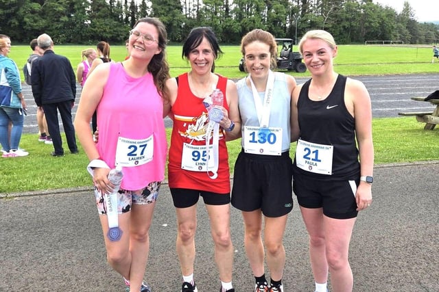 Lynn Stewart, Alanna Millar & Paula Carson at the Coleraine Grammar 5k