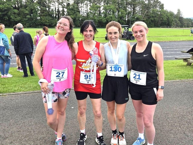 Lynn Stewart, Alanna Millar & Paula Carson at the Coleraine Grammar 5k
