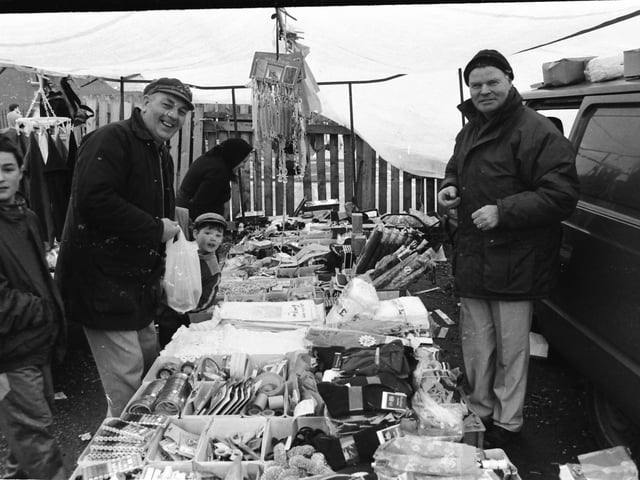 A stall at the Foyle Street market.