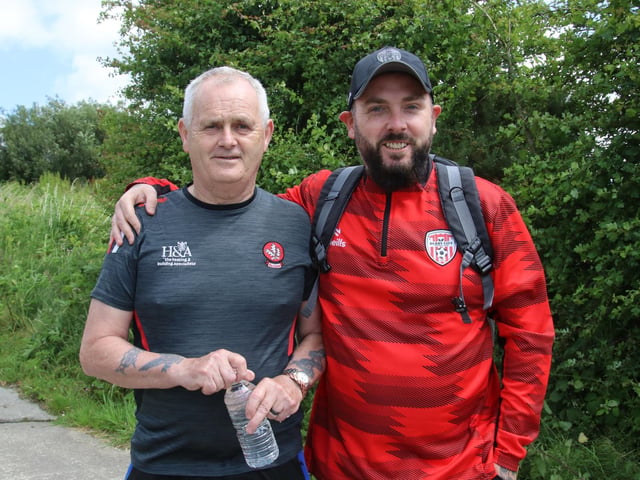 Danny and Daniel Doherty pictured at The 19th Annual Scalp Mountain Climb to the Cross in aid of Concern Worldwide. (Photo - Deirdre Heaney, nwpresspics) : .