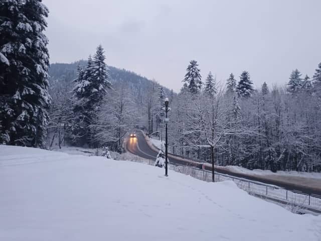 Snowy scenes in Zakopane, Poland in December 2023.