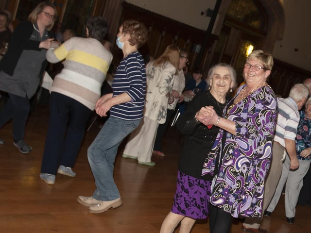 Enjoying the Mayor's Tea Dance in the Guildhall.