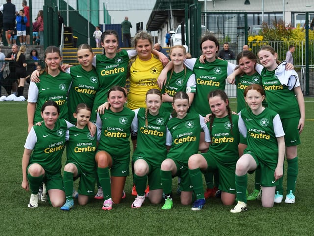 The Crumlin Stars Girls Under-13's team at the Shared Village Centre.