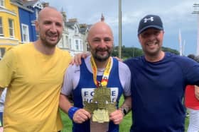 Christopher,  Terry Óg and James Crossan are running the London Marathon in memory of their aunts Assumpta, Ann and Donna.