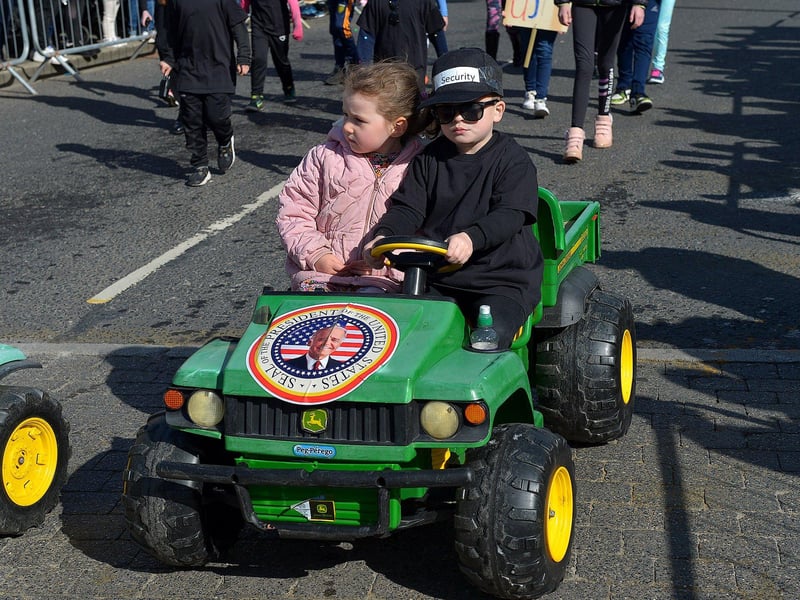 Participants at the Easter Monday parade in Carndonagh. Photo: George Sweeney.  DER2315GS – 64