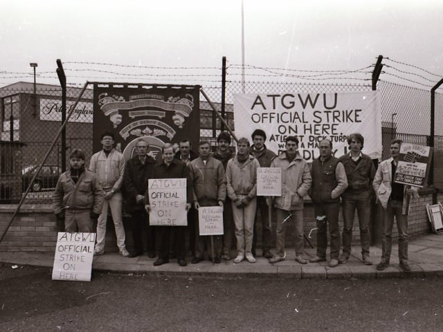 Pickets at Peter England.
