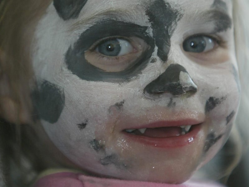 3 yr old Caitlin Logue smiles for the camera at a fun day in Termonbacca.