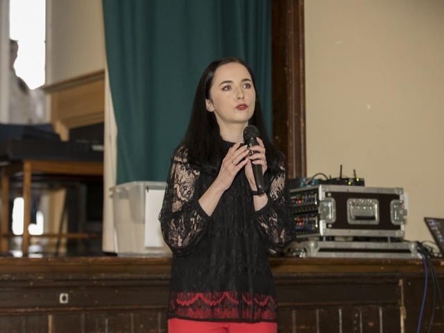 Alina Edel, USW staff member at IDP, who helped coordinate the event