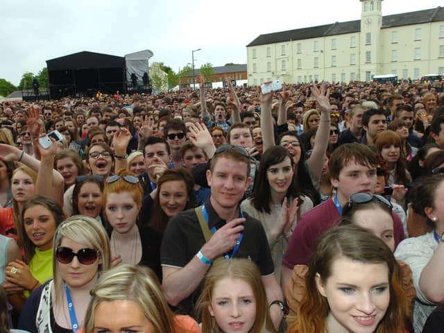 Enjoying The Saturday's performance at BBC Radio 1's Big Weekend. (2805PG35)