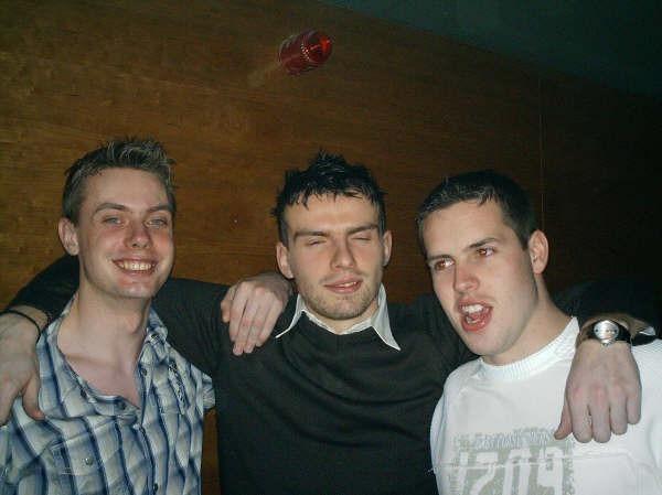 Enjoying a night out at Earth nightclub back in January 2006.