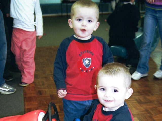 Kyle and Ryan O'Reilly pictured at the birthday party in the Templemore Sports Complex.