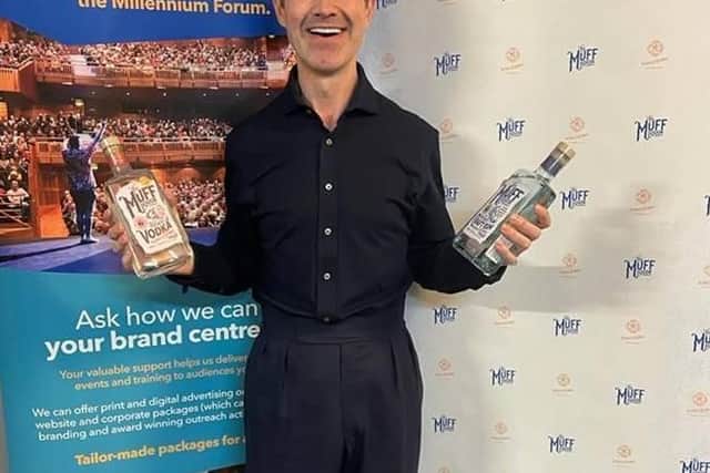 Comedian Jimmy Carr shows his support for the new collaboration between Muff Liquor and The Millennium Forum.