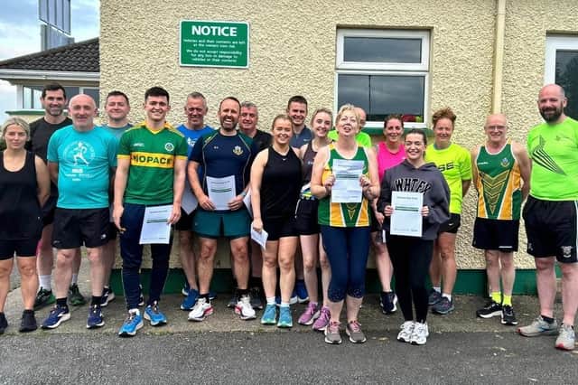 The Clann na nGael runners are all set for the Waterside Half Marathon in September.