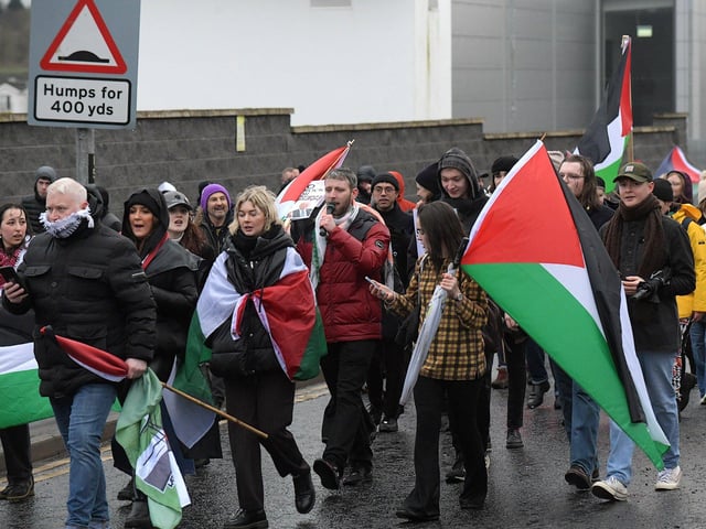 Marchers at the Bloody Sunday 52nd commemoration on Sunday afternoon.  Photo: George Sweeney