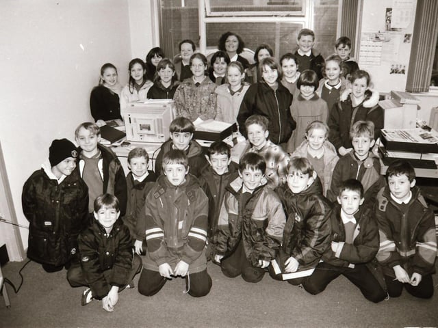 Steelstown Primary School pupils at the Journal office.