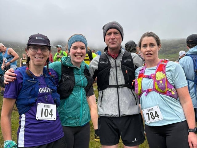 Adele Tomb, Sarah Milligan, Fergus Thompson & Kate O'Loan at the Hill and Dale Meels race