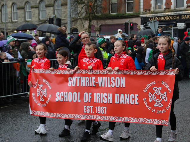 Irish dancers taking part in the St. Patrick’s Day Parade. (Photo - Deirdre Heaney, nwpresspics)