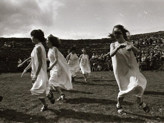 Participants at events  during Cruit Ailigh, a special Inishowen-wide festival celebrating our ancient heritage. These pictures are mainly from Grianan Fort and Muff.