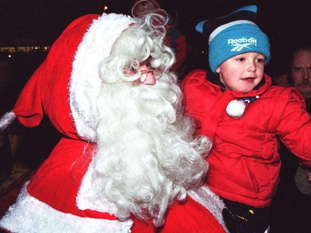 The Lisnagelvin Shopping Centre Christmas lights switch on back in the year 2000 with Mayor Cathal Crumley.