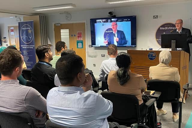 Western Trust Chief Executive Neil Guckian welcoming new doctors-in-training to the Western Trust workforce.