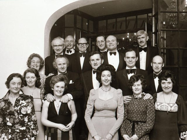 Group pictured at a dinner dance back in January 1972.
