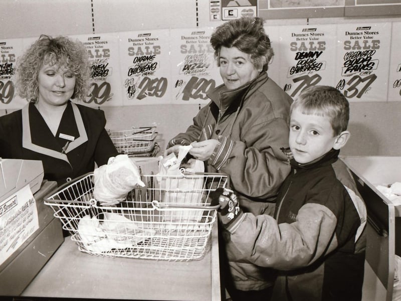 Dunnes Stores staff and customers in the Richmond Centre back in 1993.
