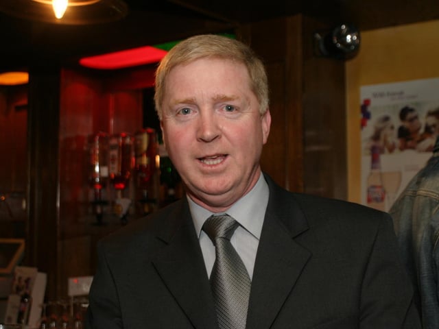 Party celebrations back in 2004: Leo Duffy.