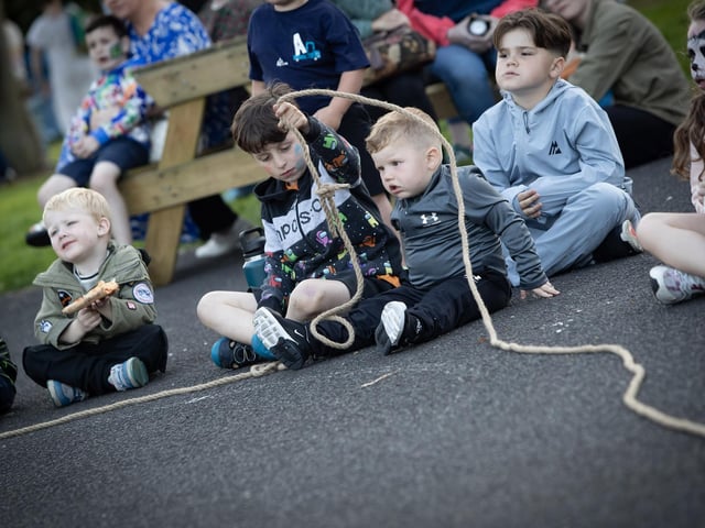 This young lad tries to get in one of the rope tricks himself at Bull Park on Friday evening. (Photos: Jim McCafferty Photography) : .