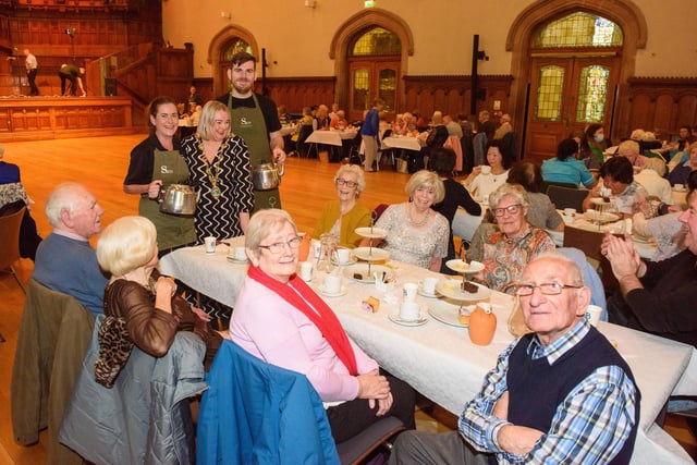 The Mayor Councillor Sandra Duffy once again welcomed people to the Guildhall as she hosted another popular Derry City and Strabane District Council Tea Dance. Picture Martin McKeown. 09.11.22:.:The Mayor's Tea Dance