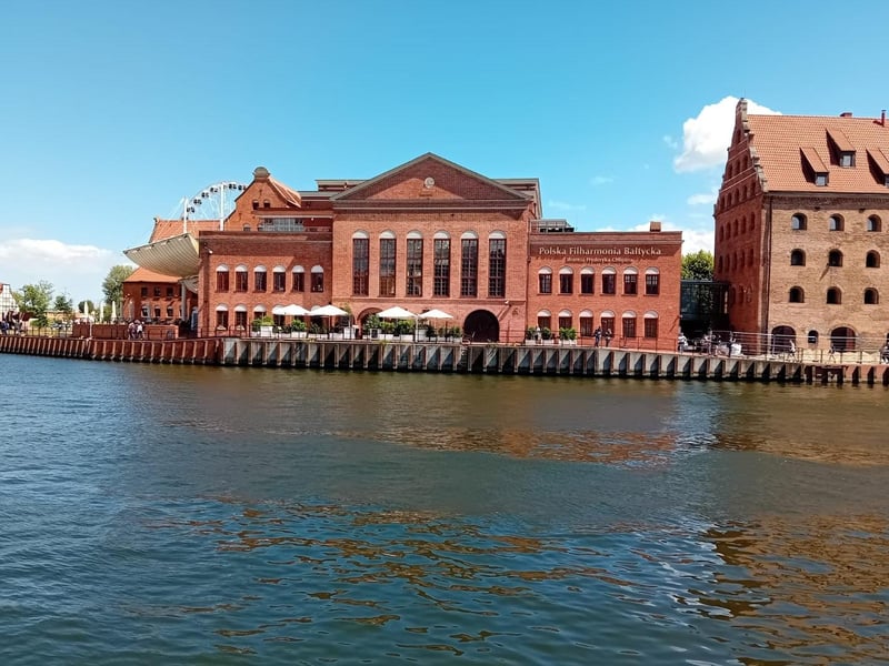 The Polish Baltic Frédéric Chopin Philharmonic Hall on Olowianka island.